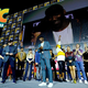 The cast and crew of many Marvel movies on stage at San Diego Comic-Con 2019.